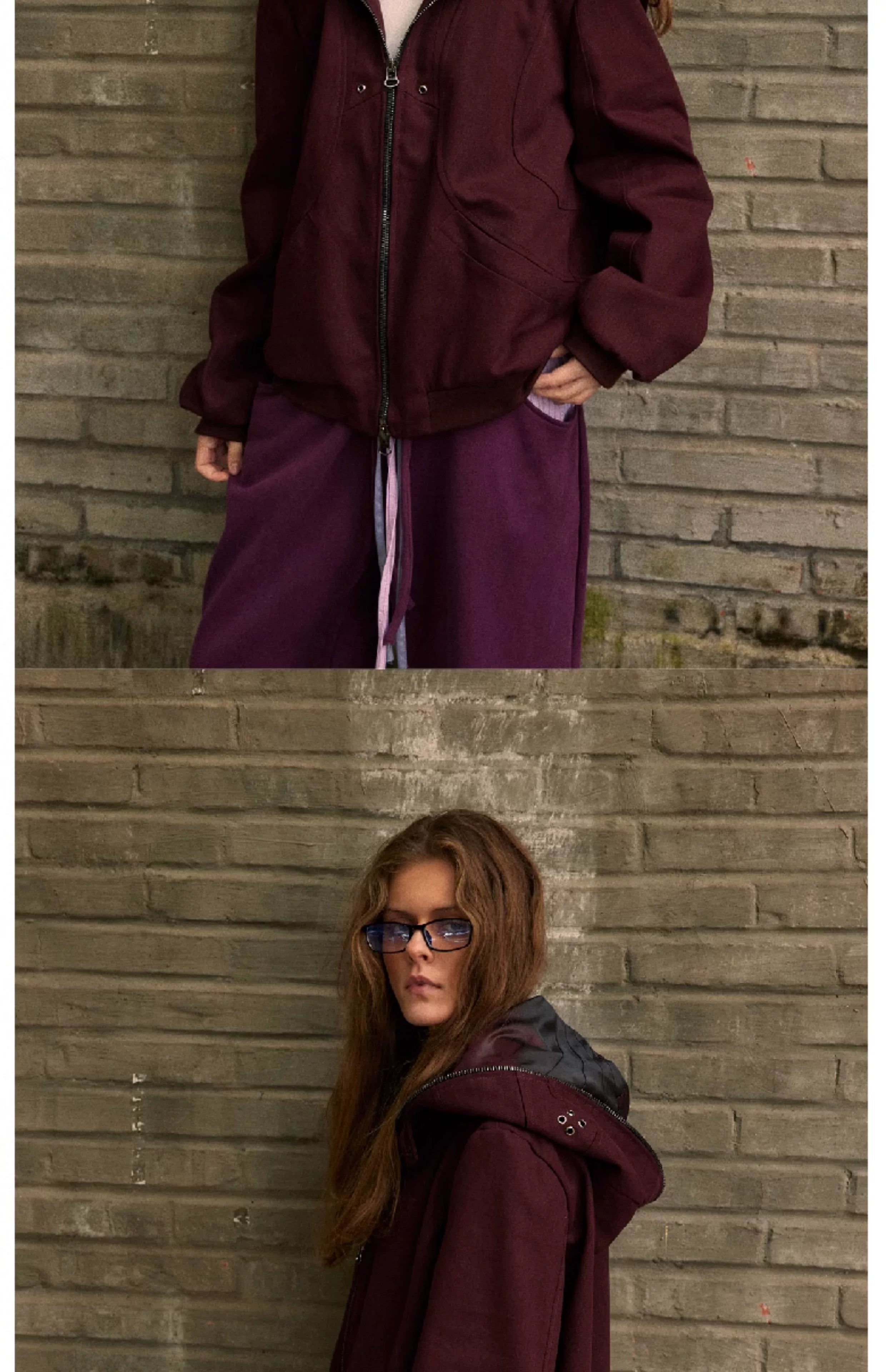 Cat Ear Zip Hooded Work Jacket