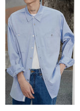 80s Cotton Oxford Asymmetric Pocket Shirt