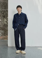 Pleated Wide Leg Suit Pants