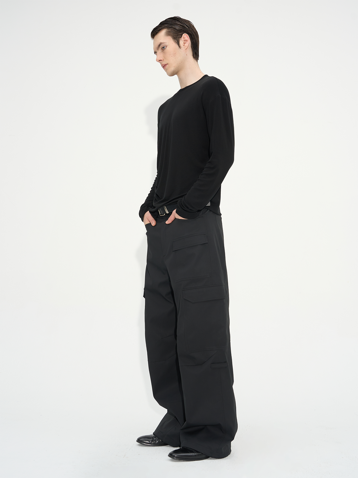 Comfortable Rippled Wool Long Sleeve Top