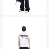 White Waffle Print Raglan Boxy Tee