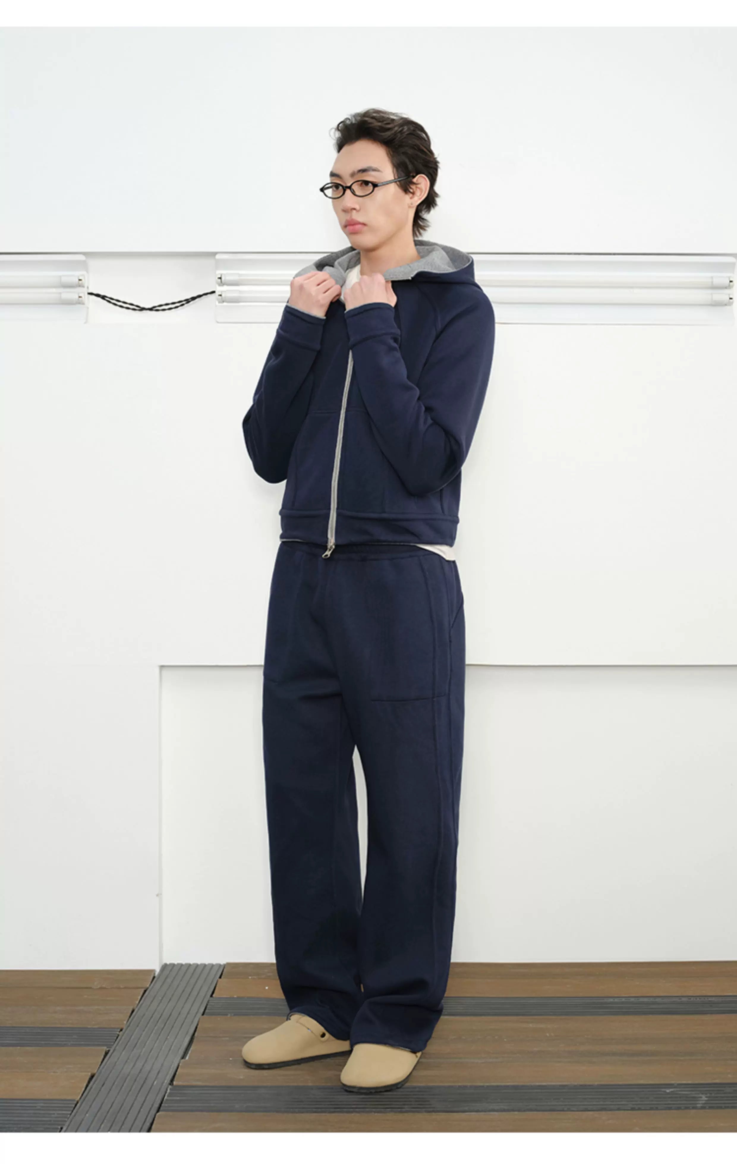 Men's Reversible Zip Hoodie Sweatpants Set