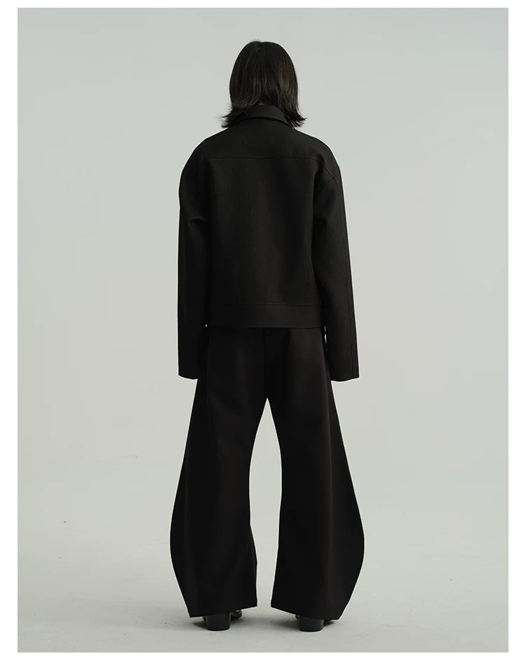 Two-Tone Wide Leg Machete Pants