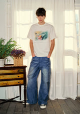 Men's Washed Fleece Relaxed Straight Jeans