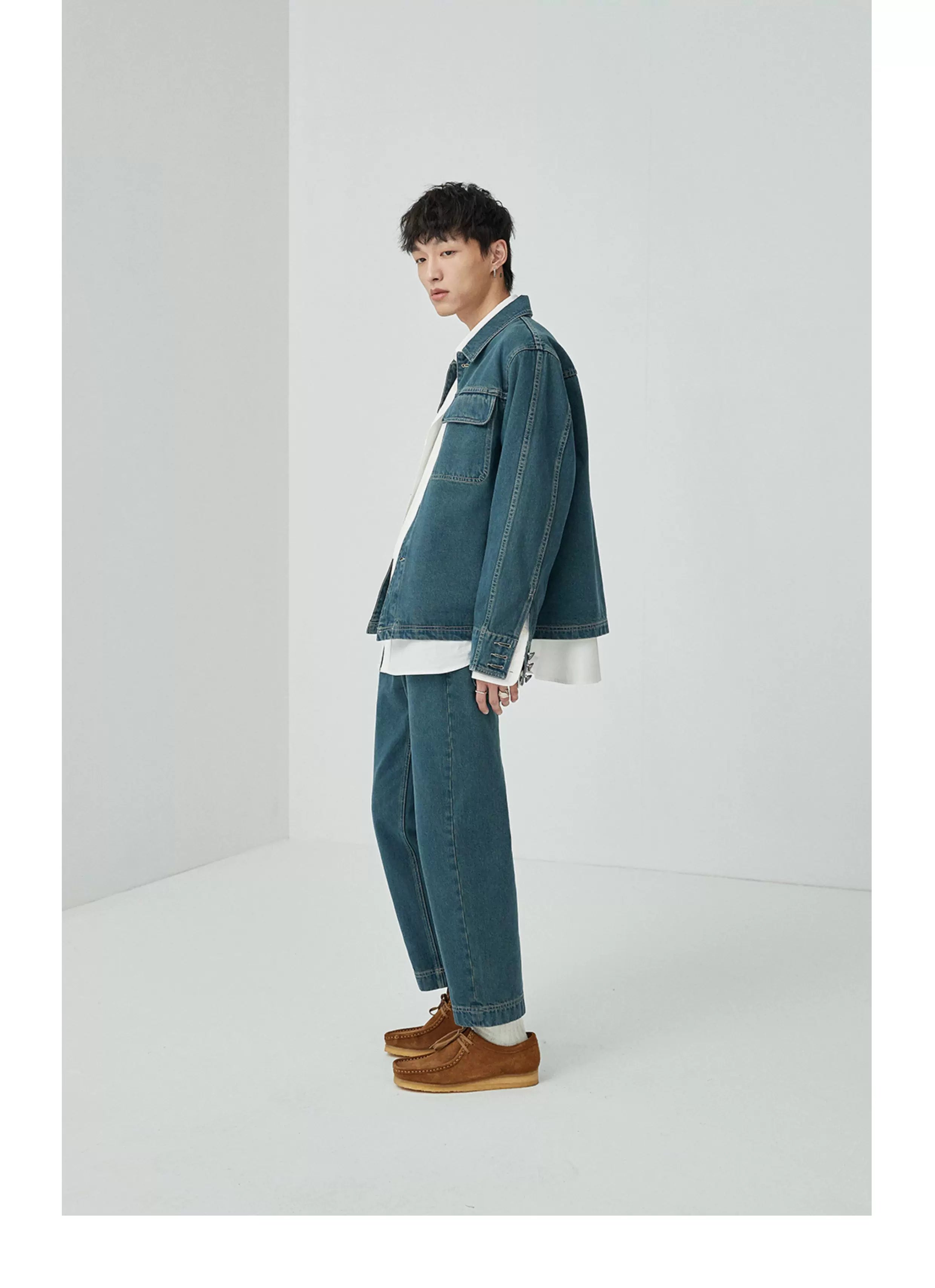 Split Pocket Basic Cotton Shirt