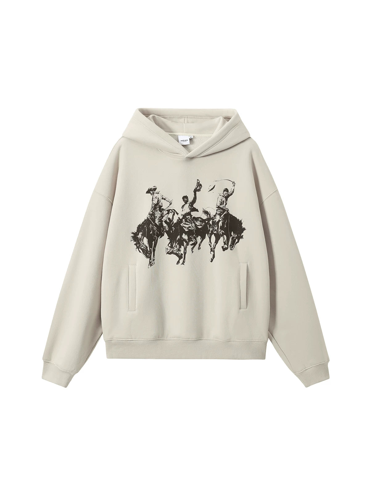Vintage Print Men's Thick Hoodies