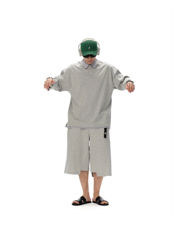 Cropped Terry Bermuda Pants