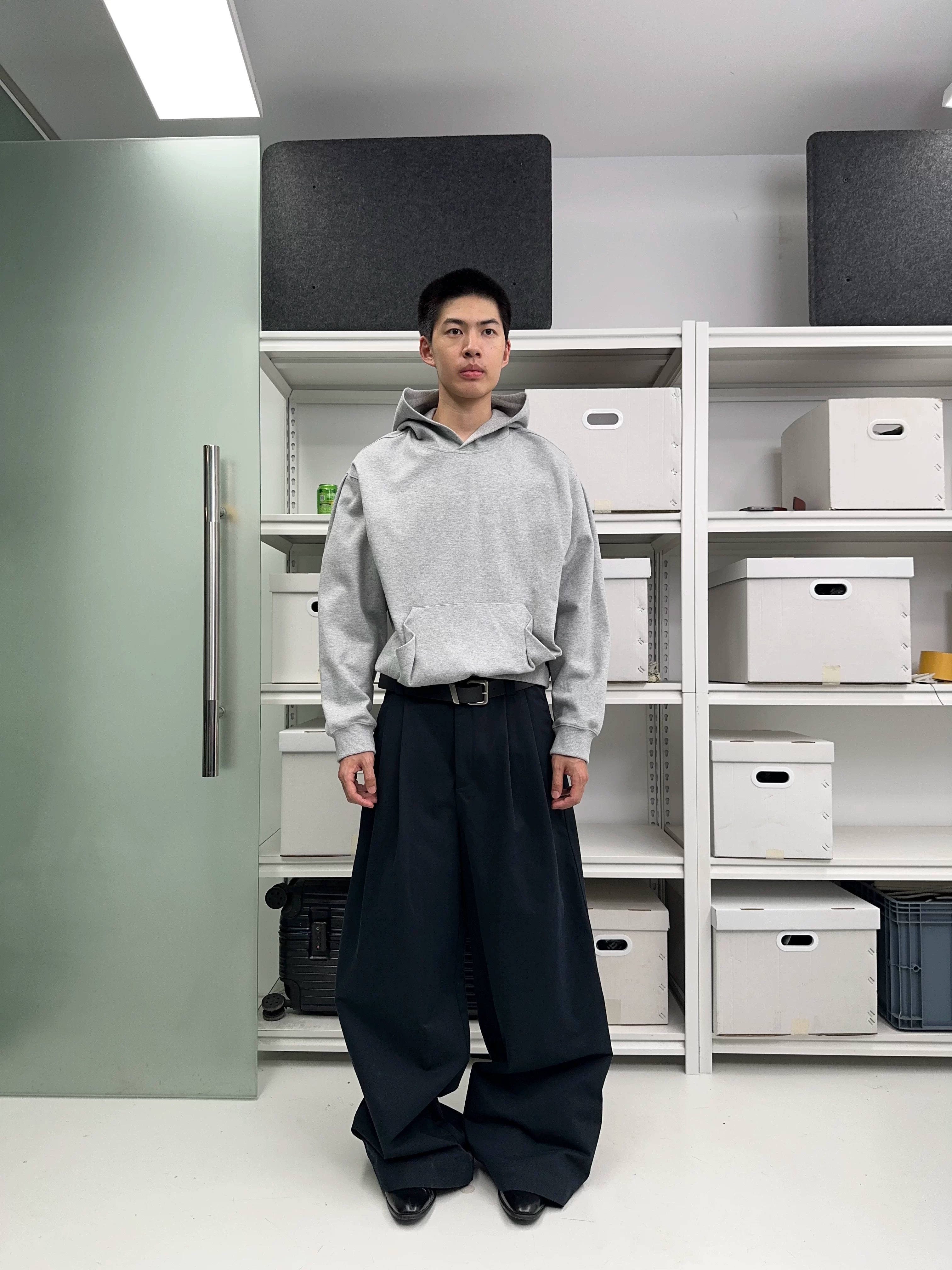 Natural Wash Double Pleated Loose Pants