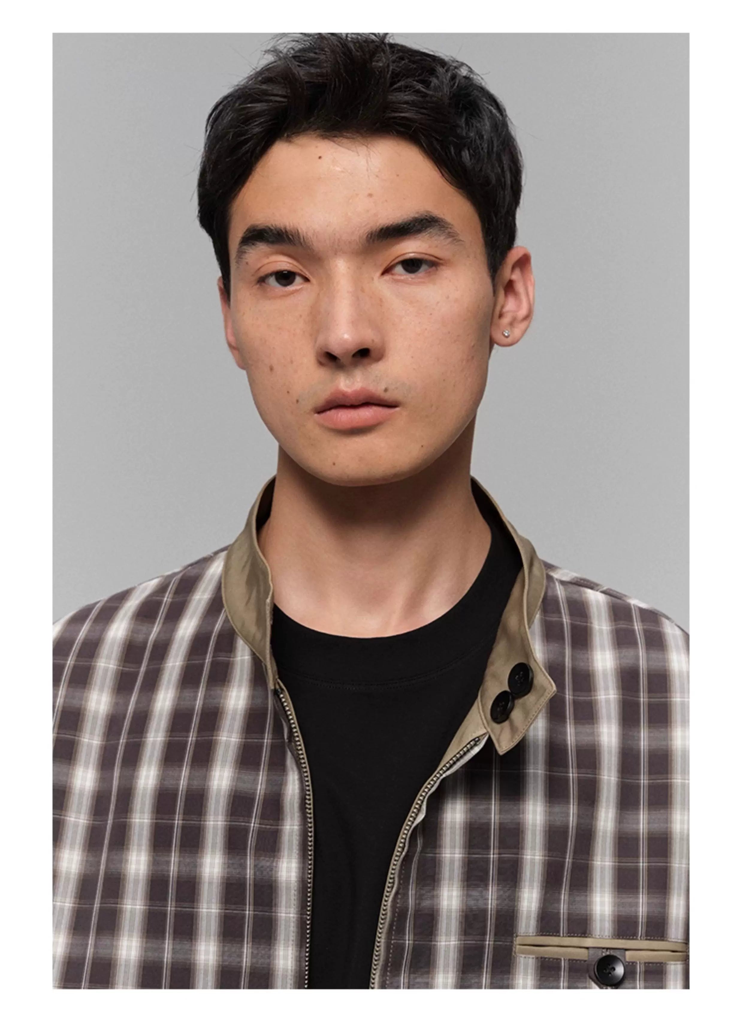Reversible Plaid Lined Cotton Harrington Jacket