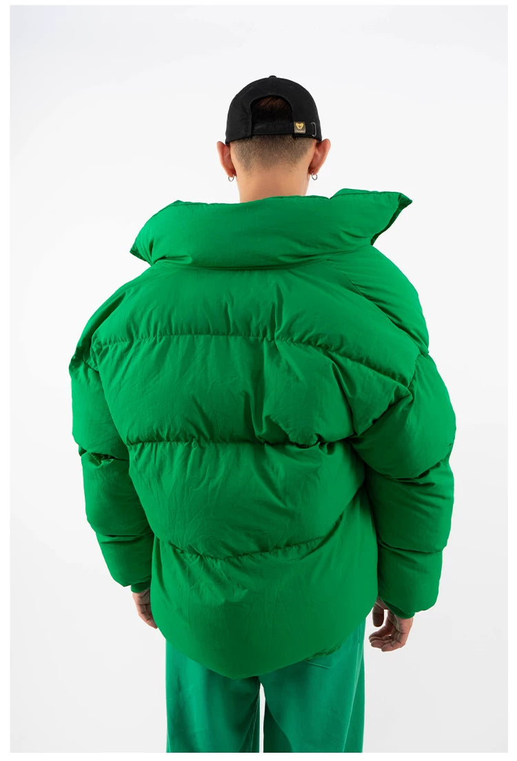 Men's Oversized Green Puffer Jacket