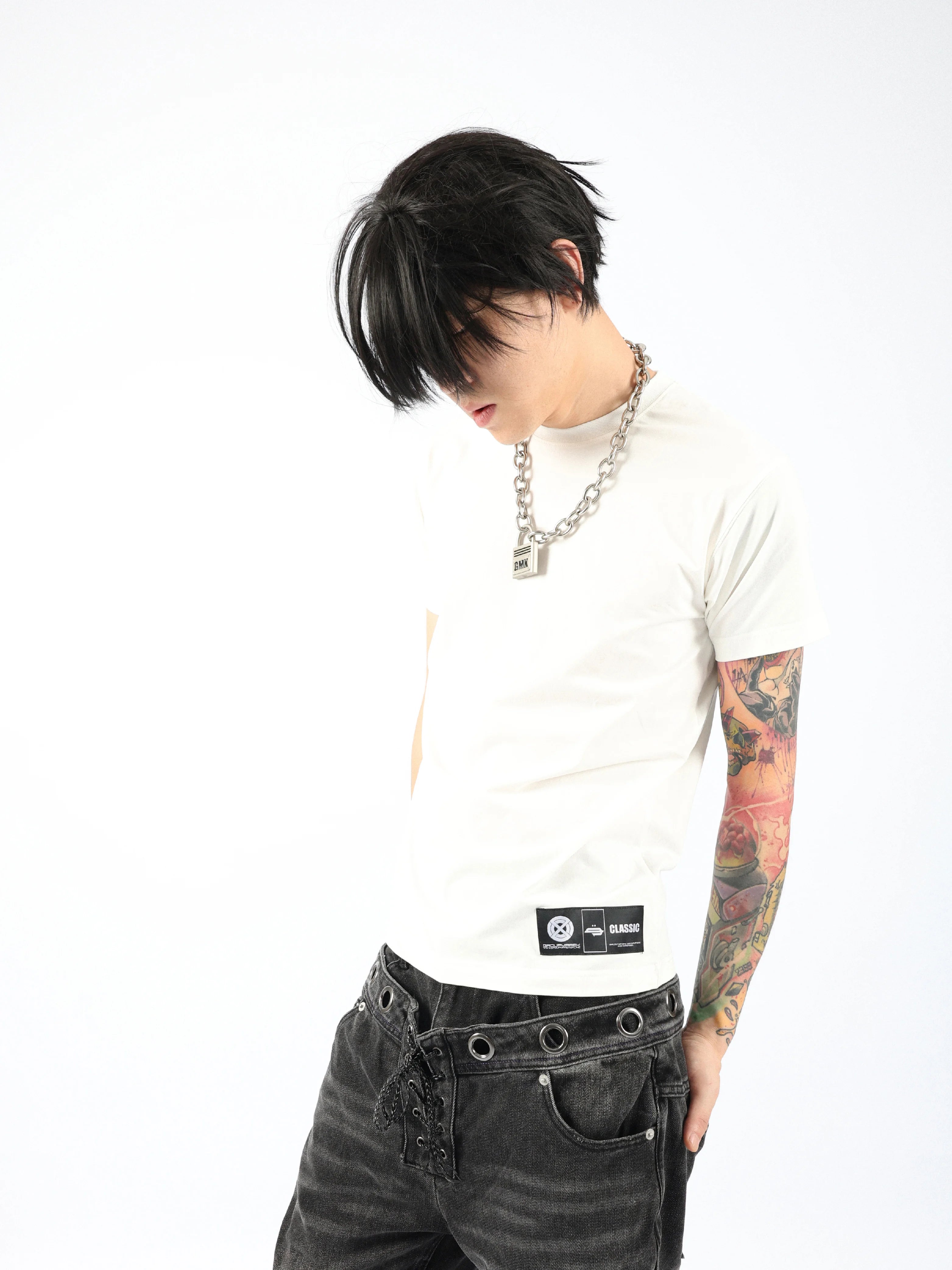 Two-tone Slim Stretchy Breathable Sports Tee