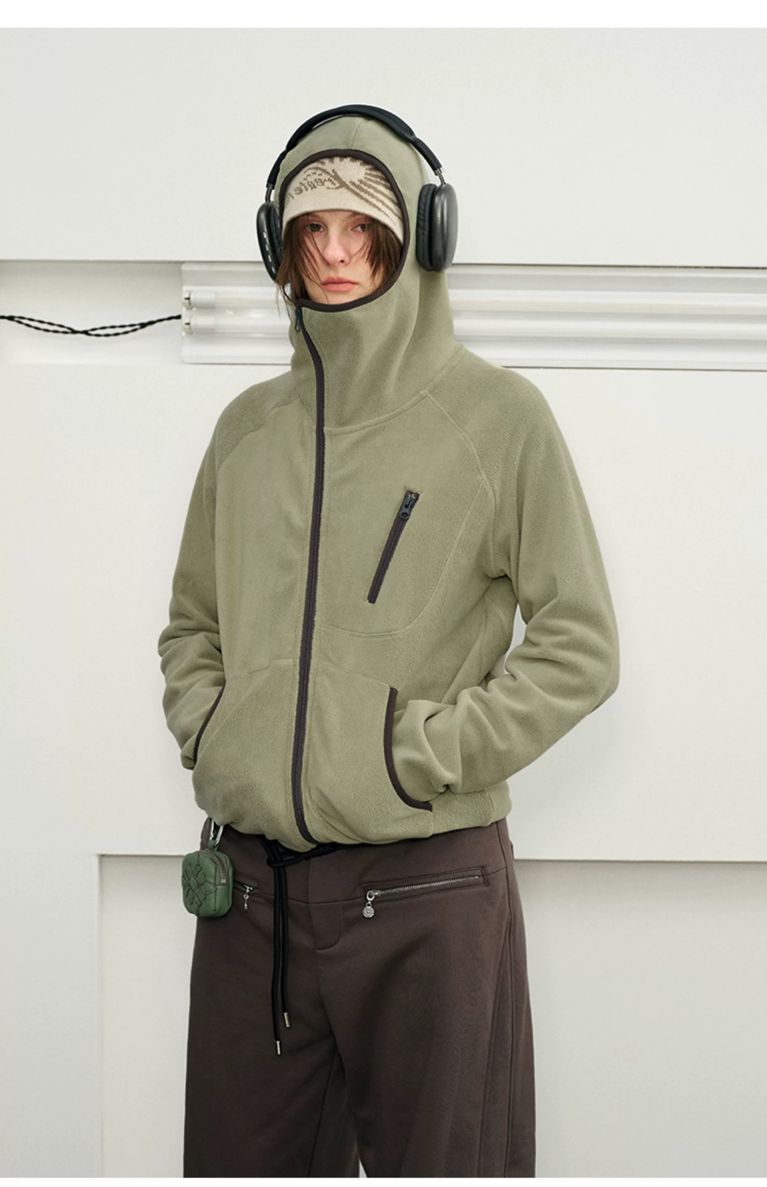 Men's Heated Zip Hooded Fleece Jacket