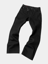Heavy Black Boot-Cut Jeans