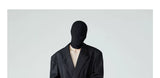 Men's Cropped Black Padded Drapey Blazer