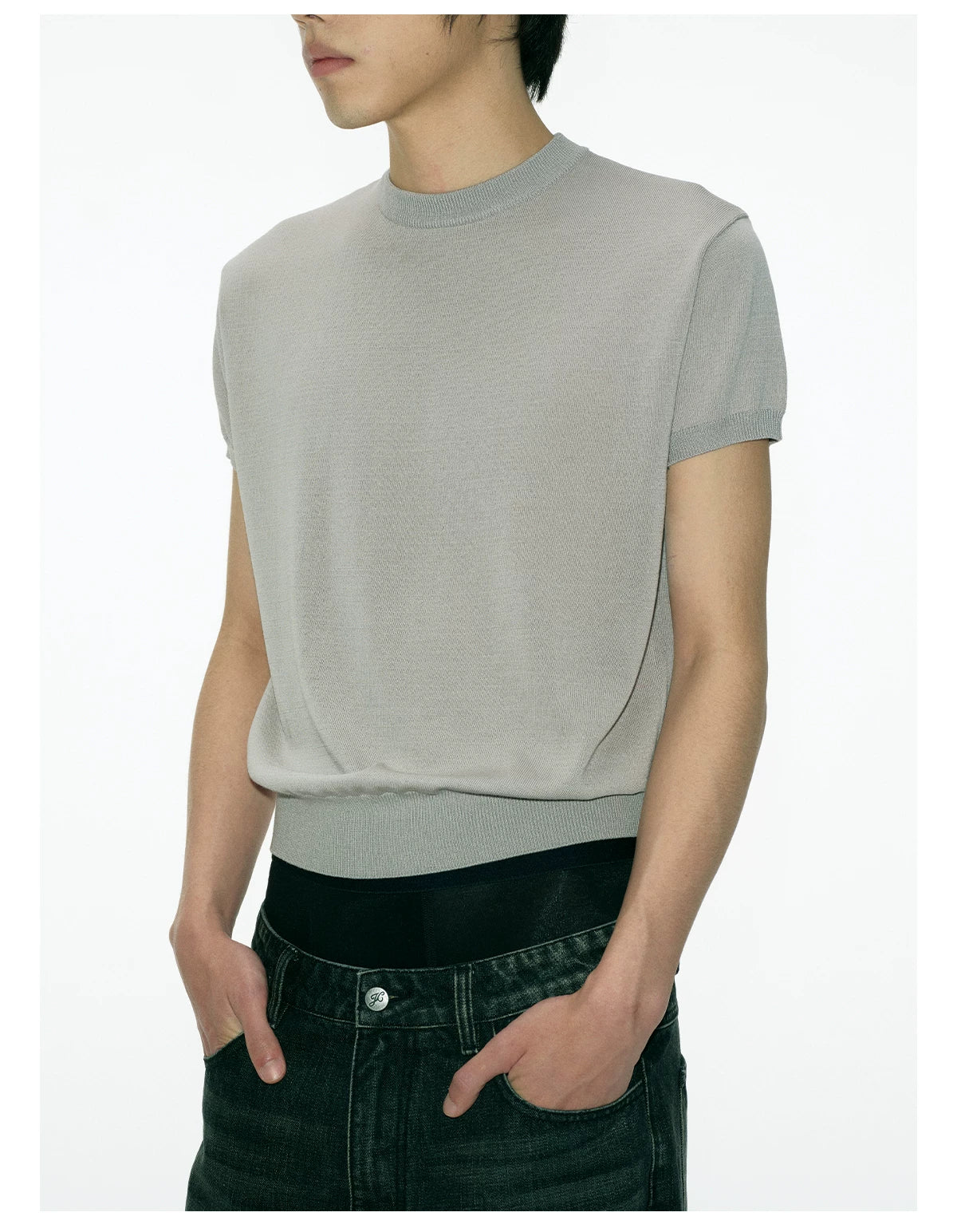 Ice Silk Slim Short Sleeve Tee