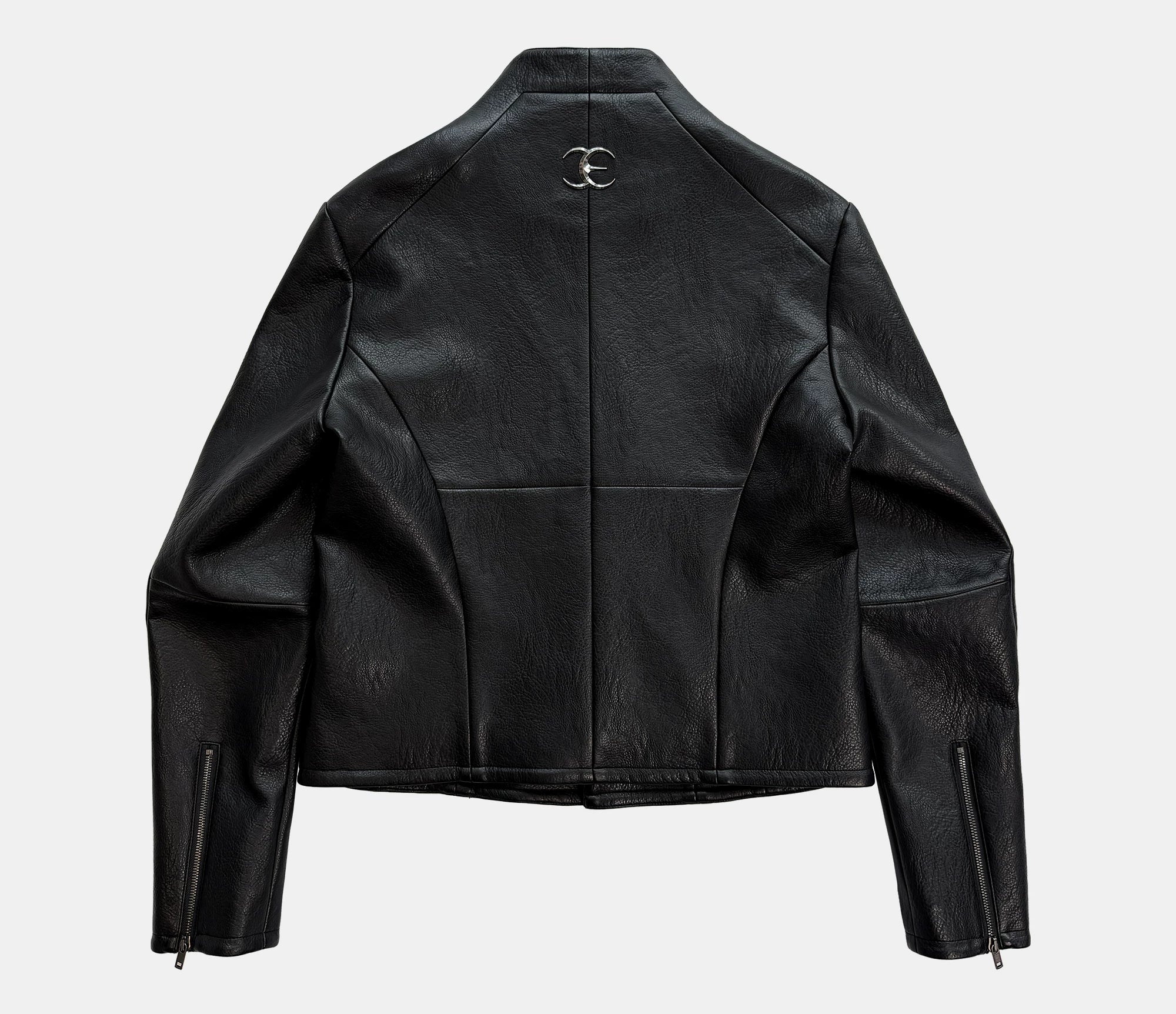 Asymmetric Wild Cowhide Leather Jacket