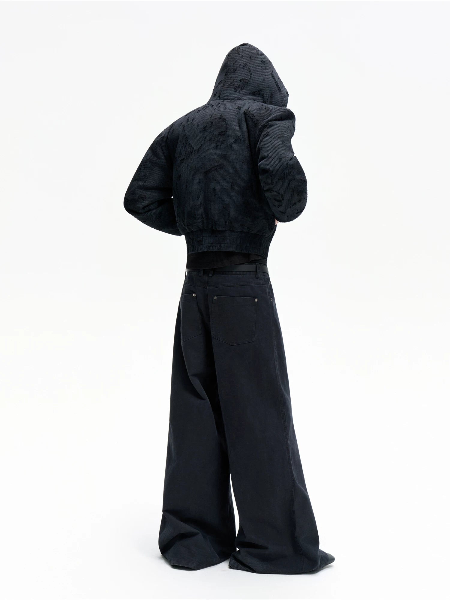 Stone Washed Black Baggy Jeans