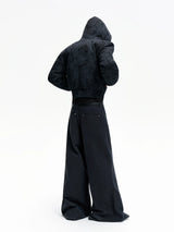 Stone Washed Black Baggy Jeans