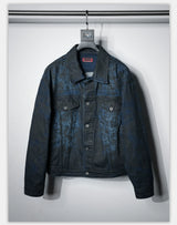 Distressed Ice Blue Ombre Denim Jacket