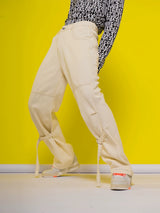 Men's Loose Black White Cargo Jeans