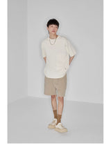 Plaid Multi-Pocket Elastic Waist Shorts