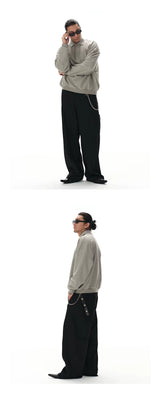 Oversized Polo Neck Sweatshirt