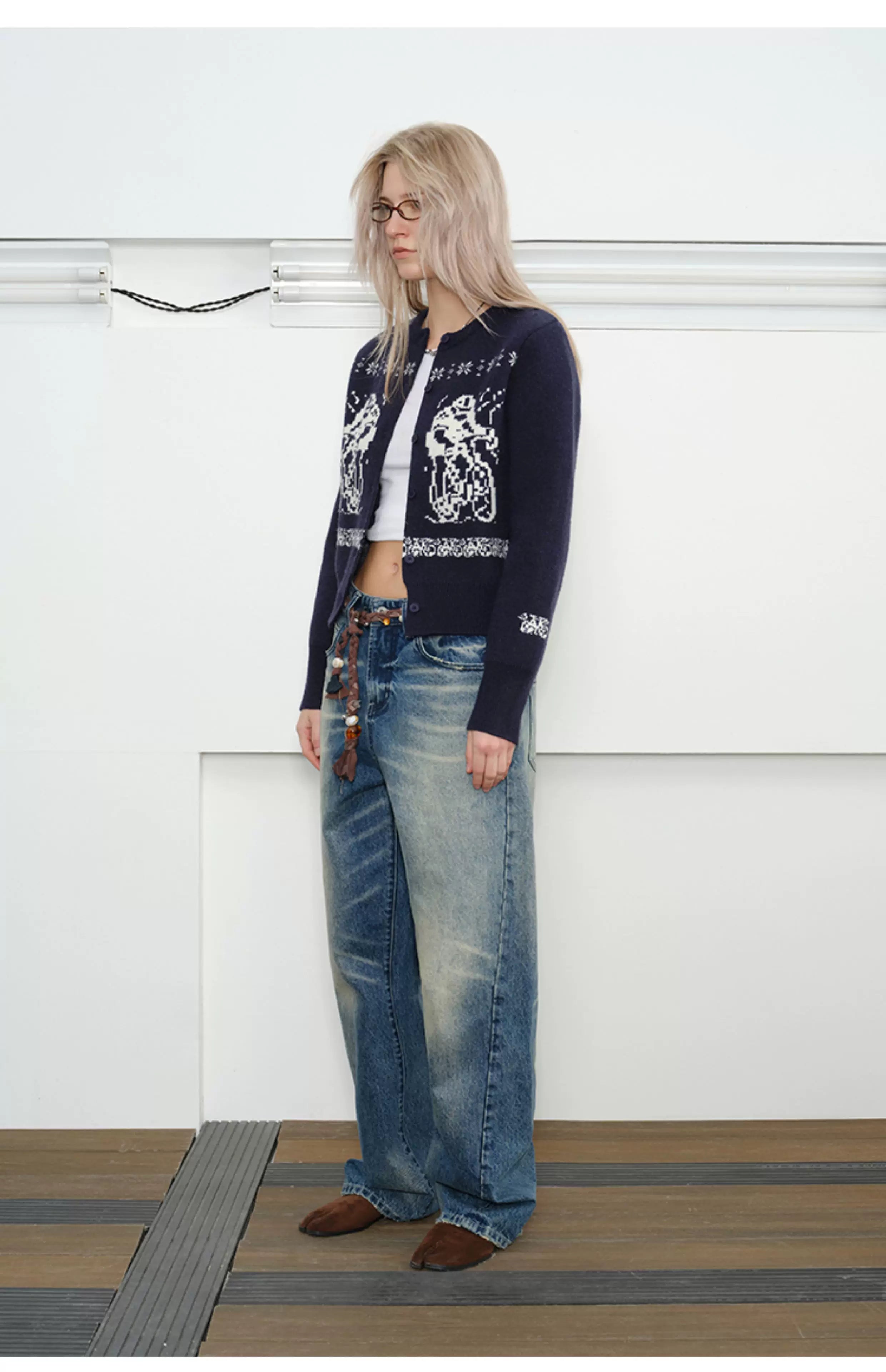 Men's Vintage Washed Loose Jeans