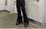 Stretchy Three Stripe Flared Patent Pants