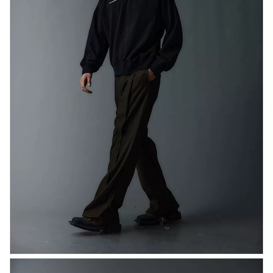 Men's Solid Waffle Mock Zip Sweatshirt