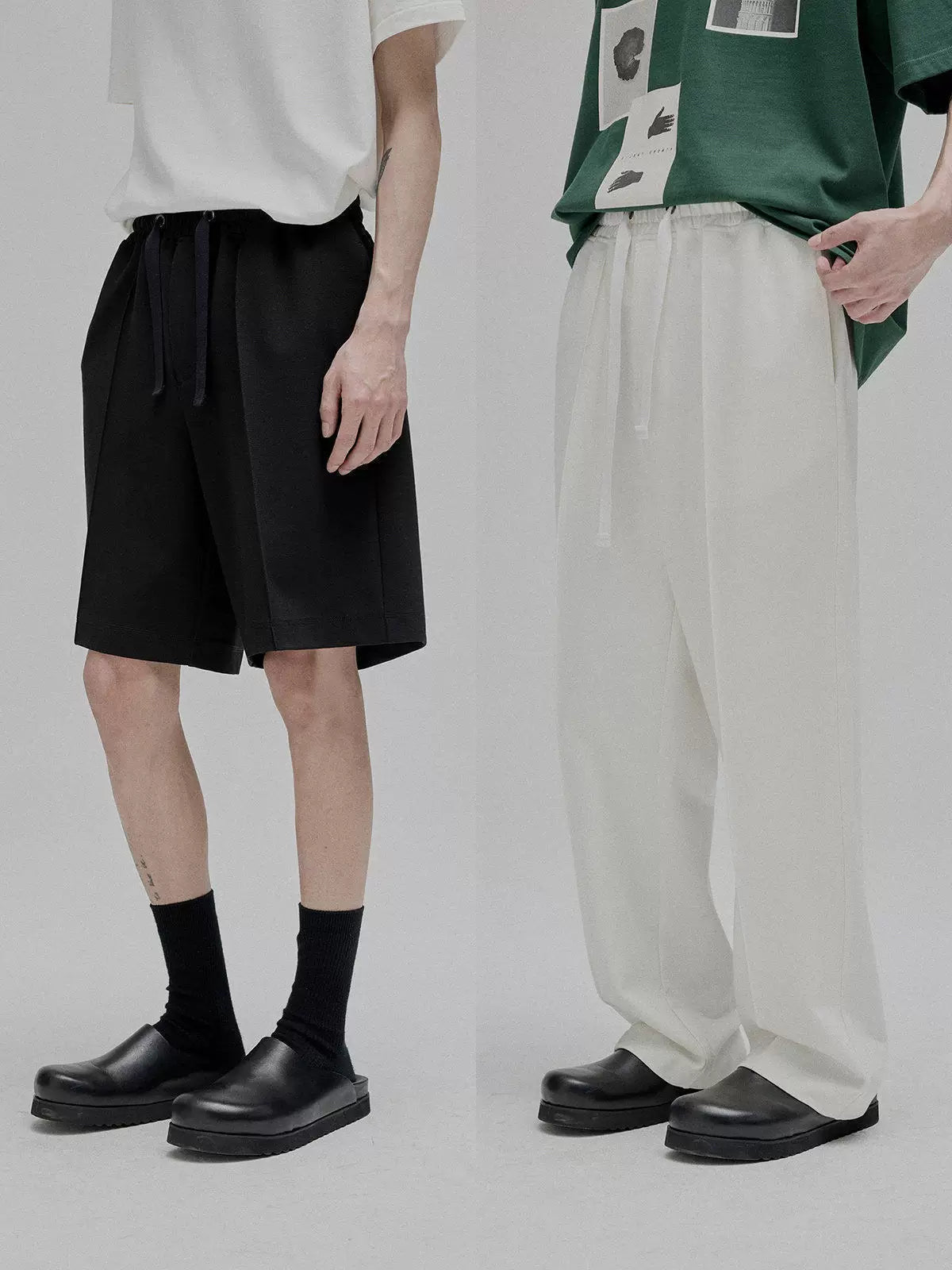 Tie Waist Straight Leg Knit Pants