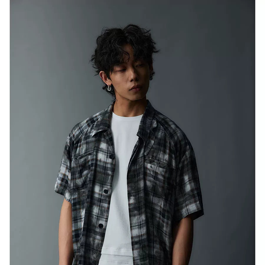 Unisex Cleanfit Multi-color Fringed Plaid Shirts