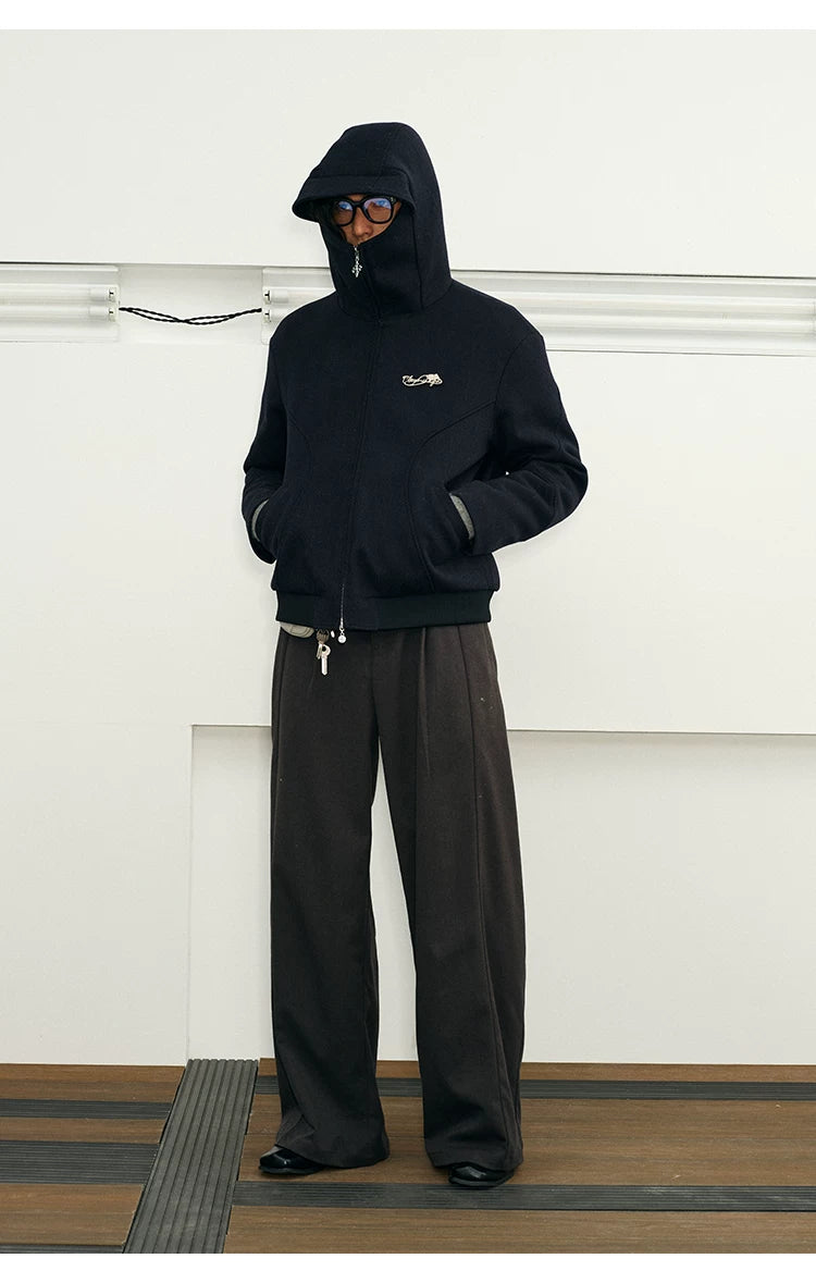 Men's Herringbone Hooded Puffer Jacket