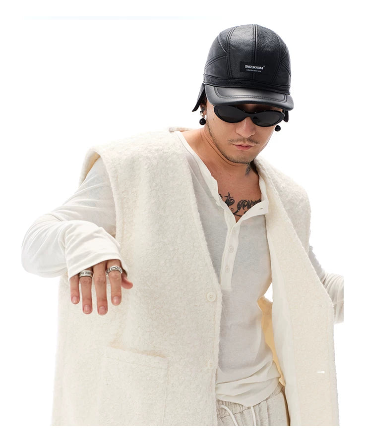 Men's Oversized Lamb Wool Vest