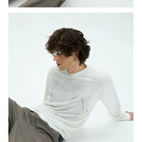 Vintage Printed Loose Sheer Cotton Tee