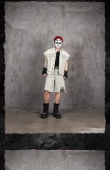 Oversized Wasteland Distressed Denim Vest