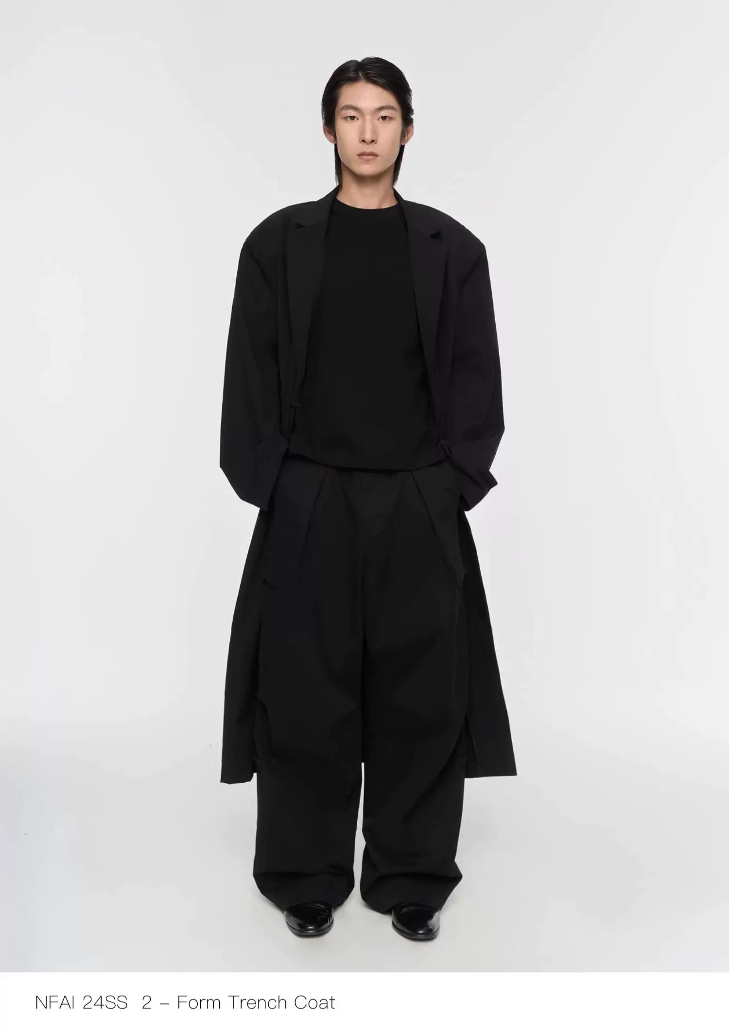 Dual Style Shoulder Pad Trench Coat