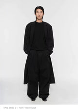 Dual Style Shoulder Pad Trench Coat