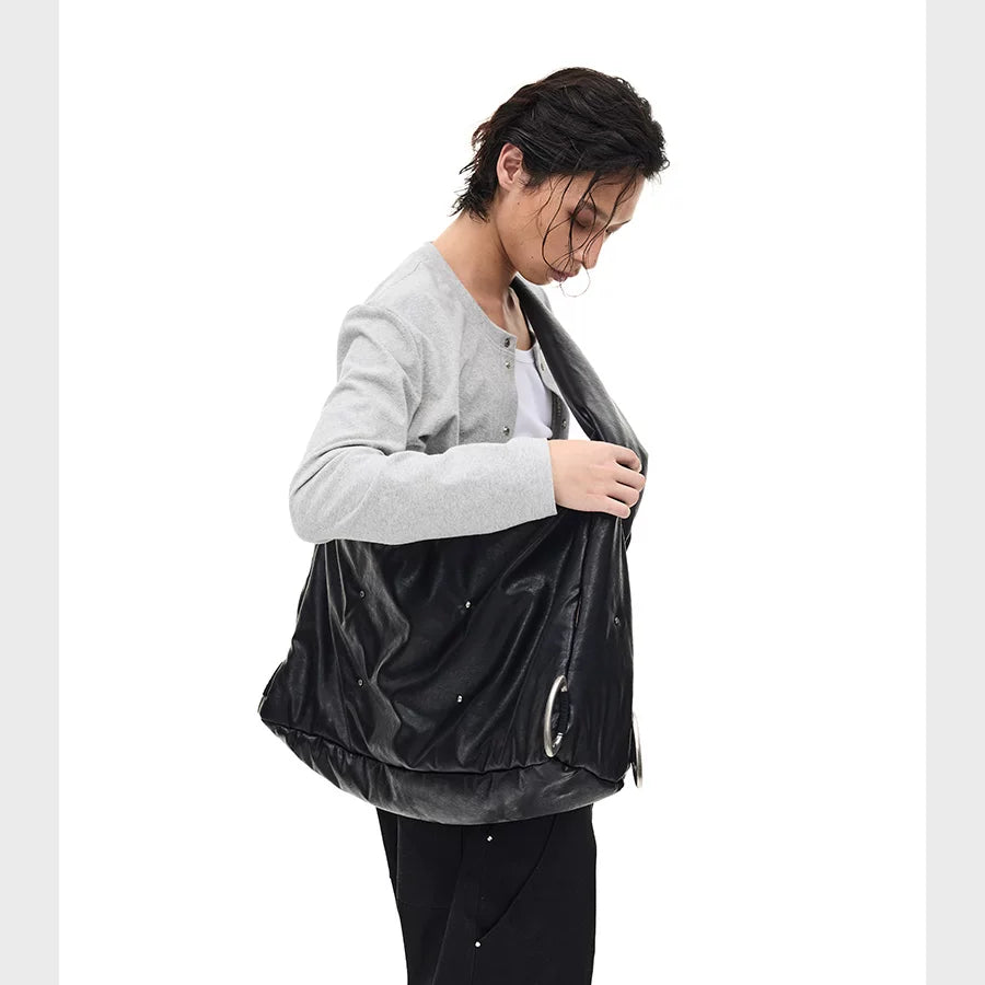 Large Convertible Washed Padded Crossbody Bag
