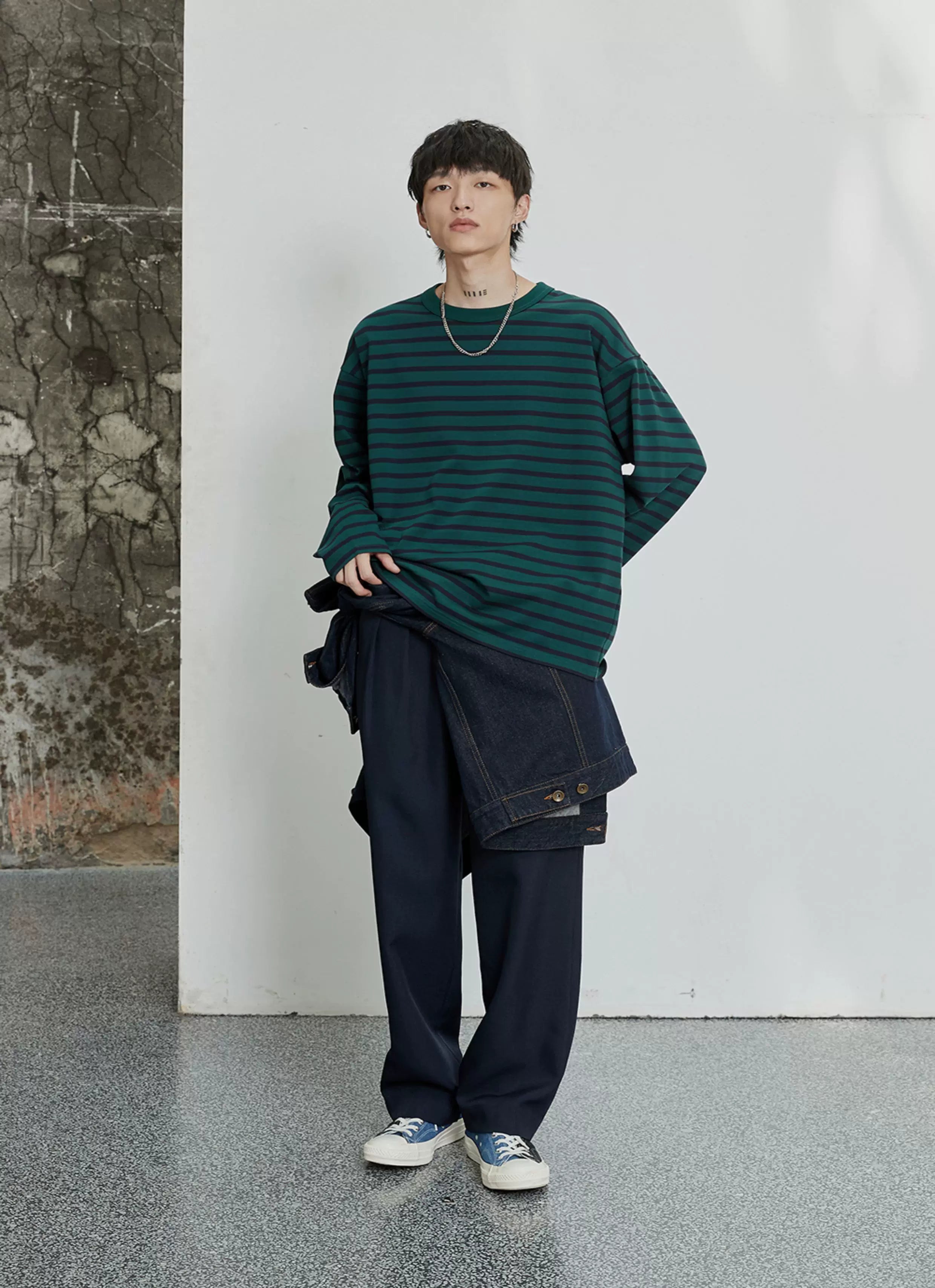 Pleated Wide Leg Suit Pants
