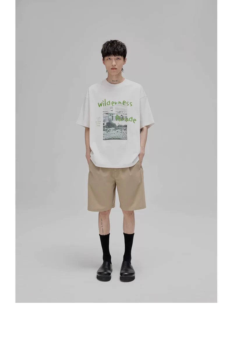 Graffiti Print Double Mercerized Tee
