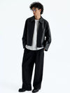 Short Zip Sheepskin Jacket
