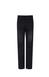 Men's Washed Black Loose Straight Jeans