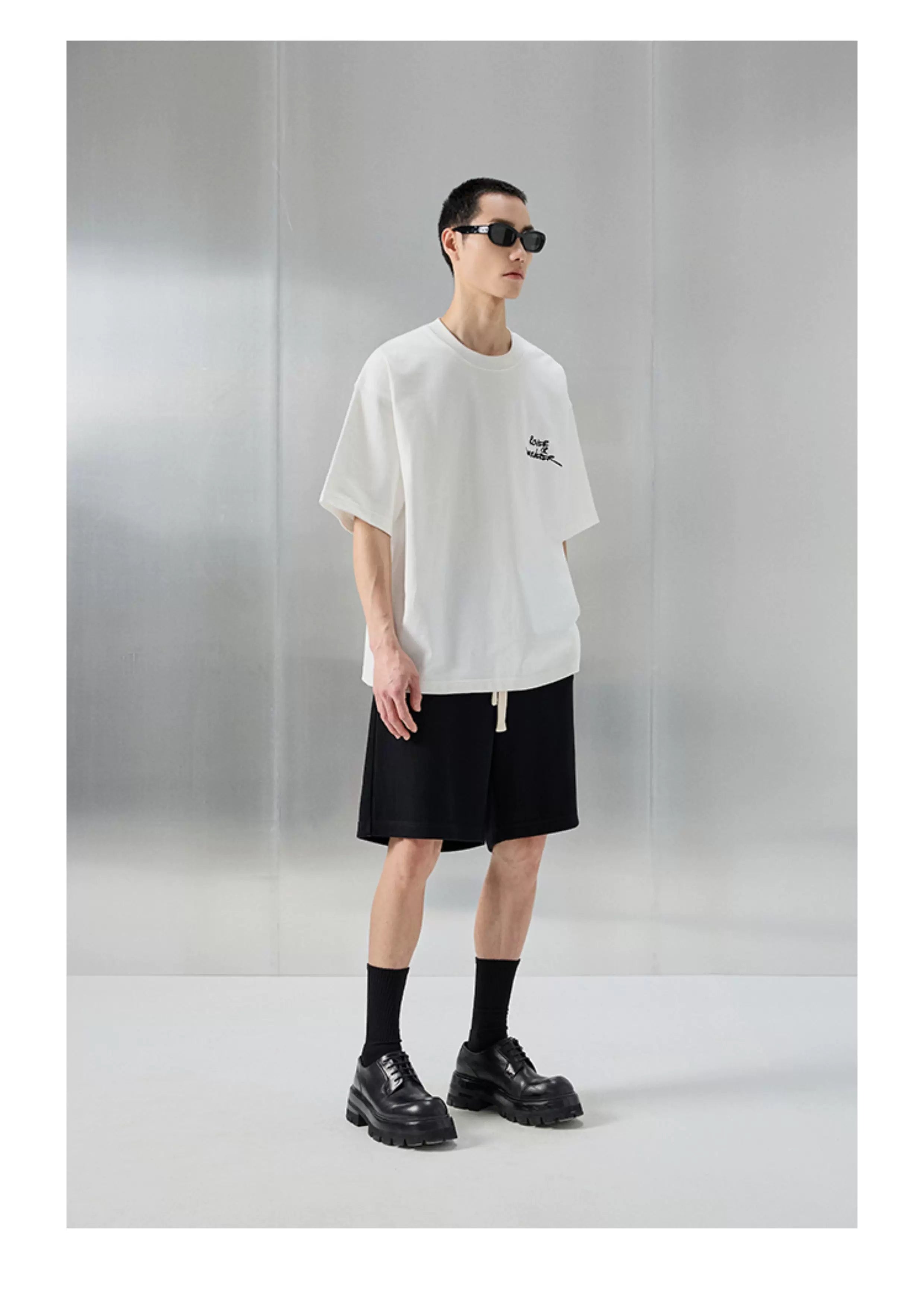 Oversized Heavyweight Printed Embroidered Tee