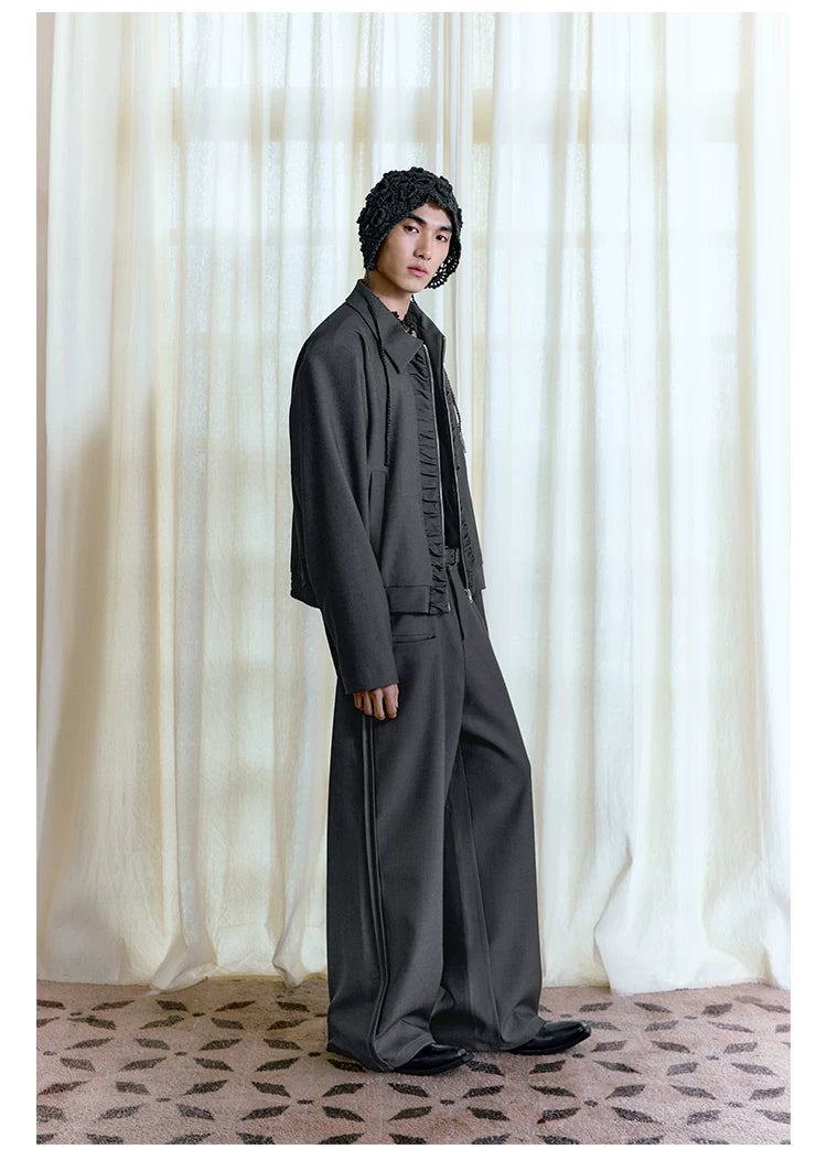 Boxy Fit Court Jacket YKK Zipper