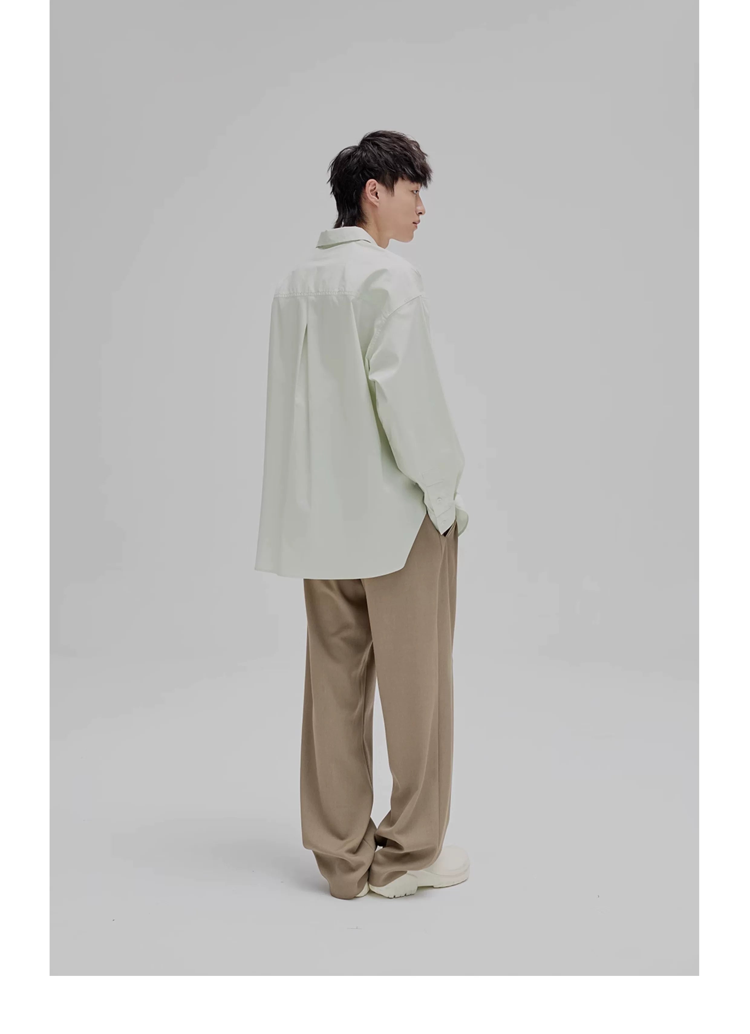 Basic Embroidered Pima Cotton Blend Shirt