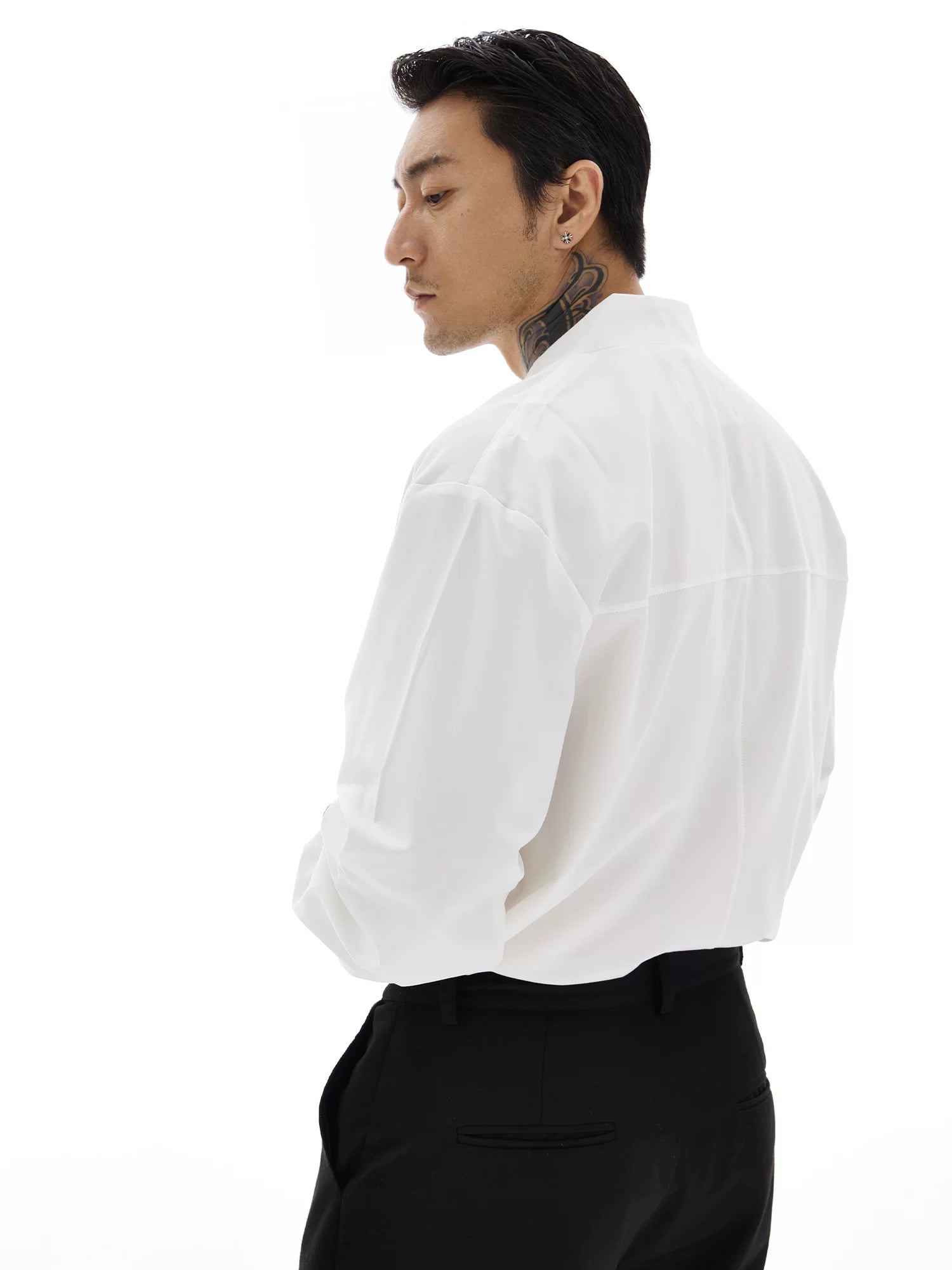 Loose V-Neck Pullover Shirt
