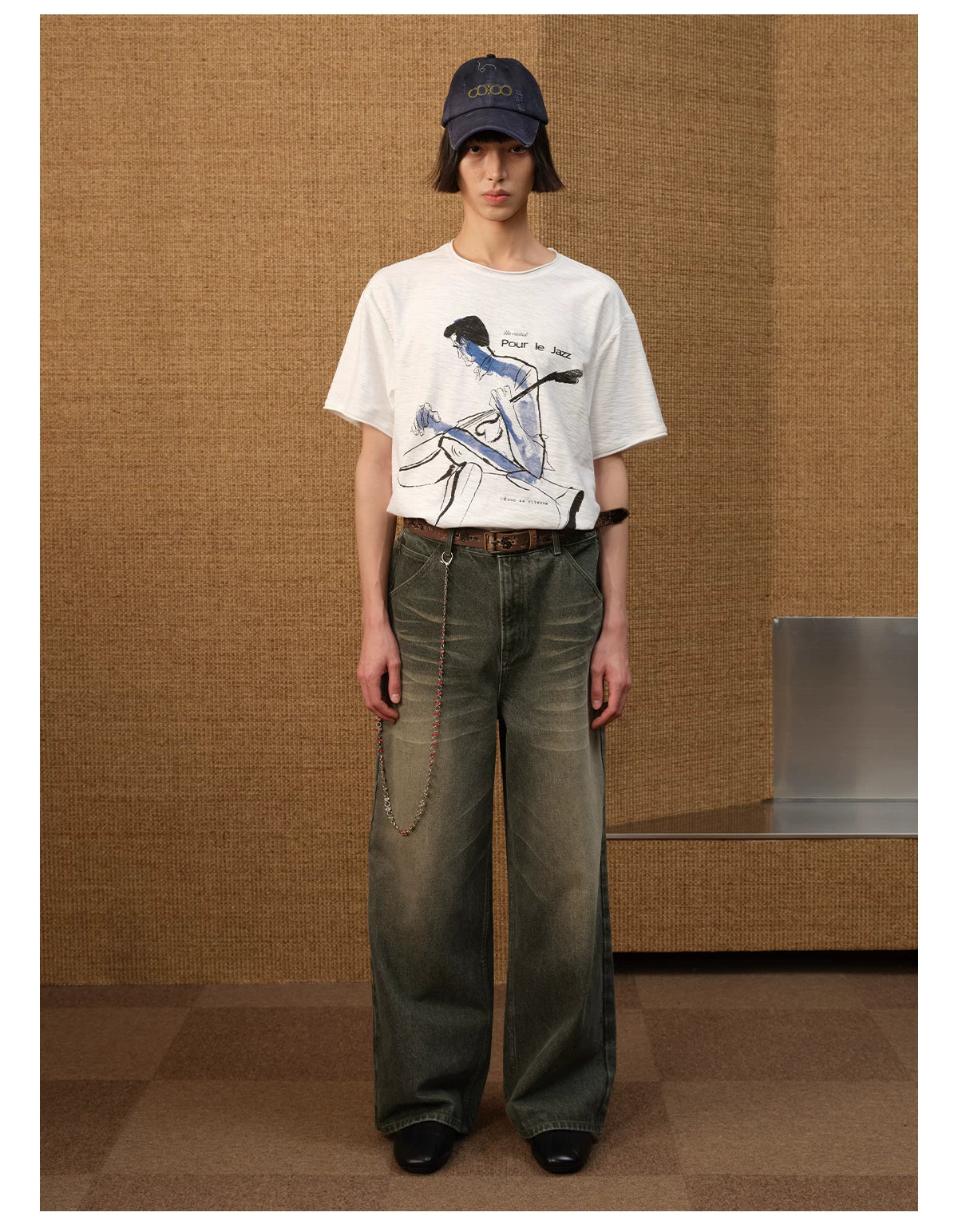 Water Stain Print Short Sleeve Tee