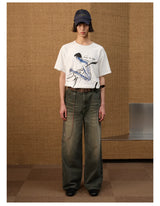 Water Stain Print Short Sleeve Tee