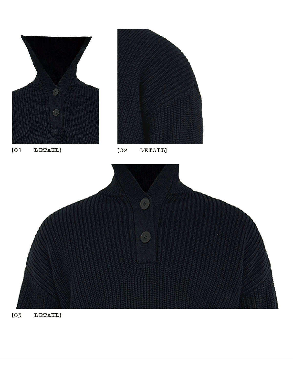 Chunky Knit Collared Button Sweater