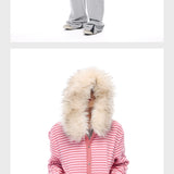 Men's Striped Fur Collar Hoodie
